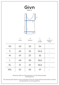 Givn Berlin Top GBDOROTHY aus Baumwolle mit Rückendetail Blouse Ice Blue