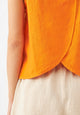 Givn Berlin Top GBDOROTHY aus Leinen mit asymmetrischer Rückenpartie Top Mandarine (Linen)