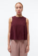 Givn Berlin Top GBDOROTHY aus Leinen mit asymmetrischer Rückenpartie Top Burgundy (Linen)
