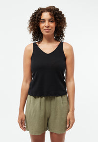 Givn Berlin Top GBJETTE aus Baumwoll-Leinen Mix Top Black (Linen)
