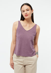 Givn Berlin Top GBJETTE aus Baumwoll-Leinen Mix Top English Violet (Linen)