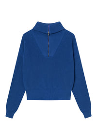 Givn Berlin Troyer-Strickpullover LUZ aus Bio-Baumwolle Sweater Deep Blue