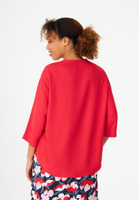 Givn Berlin Tunikabluse GBHARRIETTE relaxed Fit aus LENZING™ ECOVERO™ Blouse Strawberry