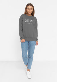 Givn Berlin Unisex-Sweater JOY aus Bio-Baumwolle Sweater Shadow Grey