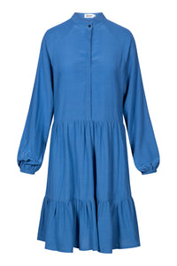 Givn Berlin Volantkleid LENDRA aus LENZING™ ECOVERO™ Dress Sky Blue