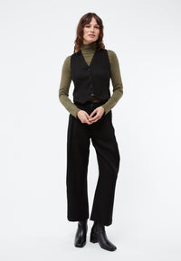 Givn Berlin Weste GBALIDA mit Teilungsnähten aus TENCEL™ Vest Black
