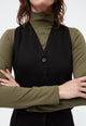 Givn Berlin Weste GBALIDA mit Teilungsnähten aus TENCEL™ Vest Black
