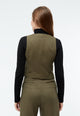 Givn Berlin Weste GBALIDA mit Teilungsnähten aus TENCEL™ Vest Khaki