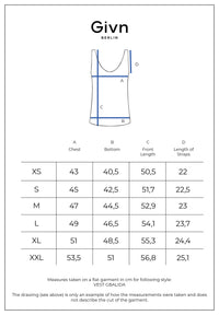 Givn Berlin Weste GBALIDA mit Teilungsnähten aus TENCEL™ Vest Khaki