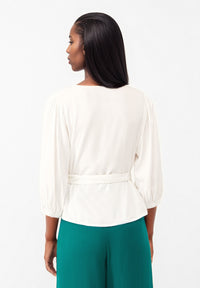 Givn Berlin Wickelbluse GBNATASHA aus LENZING™ ECOVERO™ Blouse White
