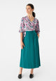 Givn Berlin Wickelbluse GBNATASHA aus LENZING™ ECOVERO™ Blouse Green / Violet (Bubbles)