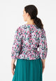 Givn Berlin Wickelbluse GBNATASHA aus LENZING™ ECOVERO™ Blouse Green / Violet (Bubbles)