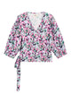 Givn Berlin Wickelbluse GBNATASHA aus LENZING™ ECOVERO™ Blouse Green / Violet (Bubbles)