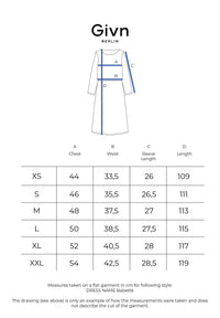 Givn Berlin Wickelkleid GBBABETTE aus Bio-Baumwoll Crepe Dress Nightshade Blue (Outlines)