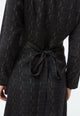 Givn Berlin Wickelkleid GBVIRGINIA aus TENCEL™ mit Peach-Effekt Dress Black / Dark Khaki (Waves)
