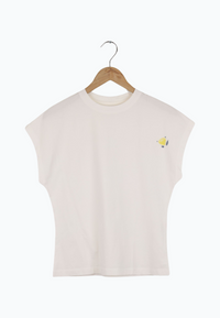 Second Hand T-Shirt GBLAILA (Lemon) slim Fit aus Bio-Baumwolle - White - S