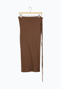 Second Hand Wickelrock JENNA aus Bio-Baumwolle - Muddy Brown - S