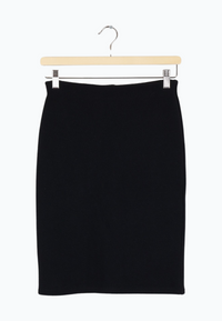 Second hand pencil skirt NANE made from organic cotton - Black (Structure) - XS