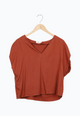 Second Hand Blusenshirt RUBY aus TENCEL™ REFIBRA™ Lyocell - Terracotta (Refibra) - N/A - S