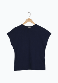 Second Hand T-Shirt LAILA aus Bio-Baumwolle - Midnight Blue - L