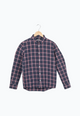 Second hand checked shirt KENT made from organic cotton - Blue / Red (Checks) - S