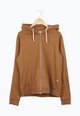 Second hand WINSTON sweat jacket made from organic cotton - Caramel Brown - XL