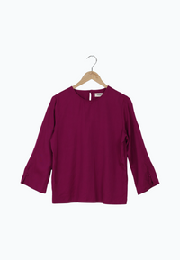 Second Hand Blusenshirt PENELOPE aus TENCEL™ REFIBRA™ Lyocell - Dark Pink (Refibra) - M
