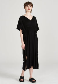 Second hand jersey dress VIOLET made from TENCEL™ Lyocell - Black (Tencel) - S