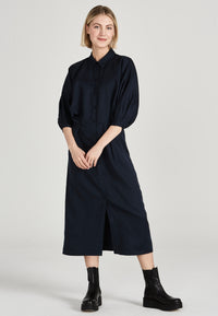Givn Berlin Blusenkleid NATALIA aus TENCEL™ Lyocell Dress Midnight Blue (Tencel)
