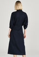 Givn Berlin Blusenkleid NATALIA aus TENCEL™ Lyocell Dress Midnight Blue (Tencel)