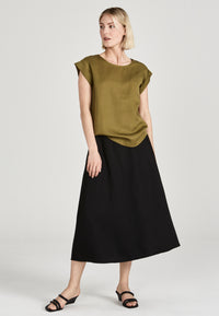Givn Berlin Blusenshirt CAPRI aus TENCEL™ Lyocell Blouse Olive Oil (Tencel)