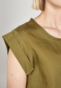 Givn Berlin Blusenshirt CAPRI aus TENCEL™ Lyocell Blouse Olive Oil (Tencel)