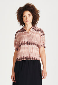 Givn Berlin Blusenshirt MELANIE aus LENZING™ ECOVERO™ Blouse Muddy Pink (Tie Dye)