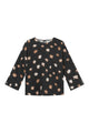 Givn Berlin Blusenshirt PENELOPE aus LENZING™ ECOVERO™ Blouse Black / Caramel Brown (Flowers)