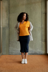 Givn Berlin Blusenshirt RUBY aus TENCEL™ Lyocell Blouse Mango Orange (Tencel)