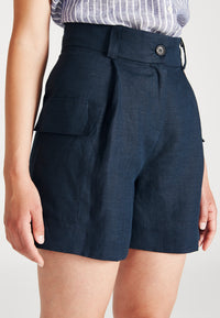 Givn Berlin Cargo-Shorts KAREN aus Leinen Shorts Midnight Blue (Linen)