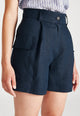 Givn Berlin Cargo-Shorts KAREN aus Leinen Shorts Midnight Blue (Linen)
