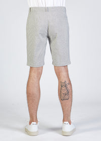 Chino-Shorts EDGAR aus Bio-Baumwolle - Blue / White (Stripes)