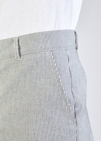 Chino-Shorts EDGAR aus Bio-Baumwolle - Blue / White (Stripes)
