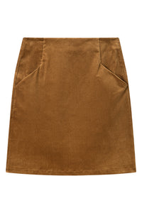 Givn Berlin Cordrock GEMMA aus Bio-Baumwolle Skirt Caramel Brown (Cord)