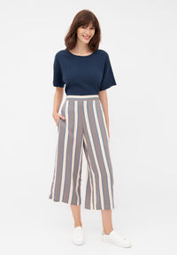 Givn Berlin Culotte ANNA aus LENZING™ ECOVERO™ Trousers Off White / Grey (Stripes)