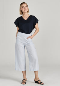Givn Berlin Culotte FAY aus Leinen Trousers Misty Blue (Linen)