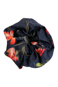 Givn Berlin Haargummi SINA aus Bio-Baumwolle Accessory Blue (Flower Print)