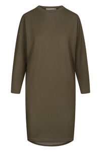 Organic Cotton Sweat Dress HELEN - Olive