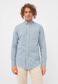 Givn Berlin Hemd RAMIN aus Bio-Baumwolle Buttoned Shirt Light Blue