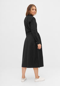 Givn Berlin Hemdblusenkleid GRETA aus Bio-Baumwolle Dress Anthracite