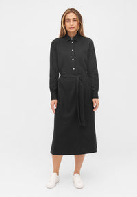 Givn Berlin Hemdblusenkleid GRETA aus Bio-Baumwolle Dress Anthracite