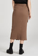 Givn Berlin Wickelrock JENNA aus Bio-Baumwolle Skirt Muddy Brown