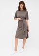 Givn Berlin Jersey-Kleid LILOU aus Bio-Baumwolle Dress Taupe