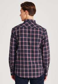 Givn Berlin Karo-Hemd KENT aus Bio-Baumwolle Buttoned Shirt Blue / Red (Checks)